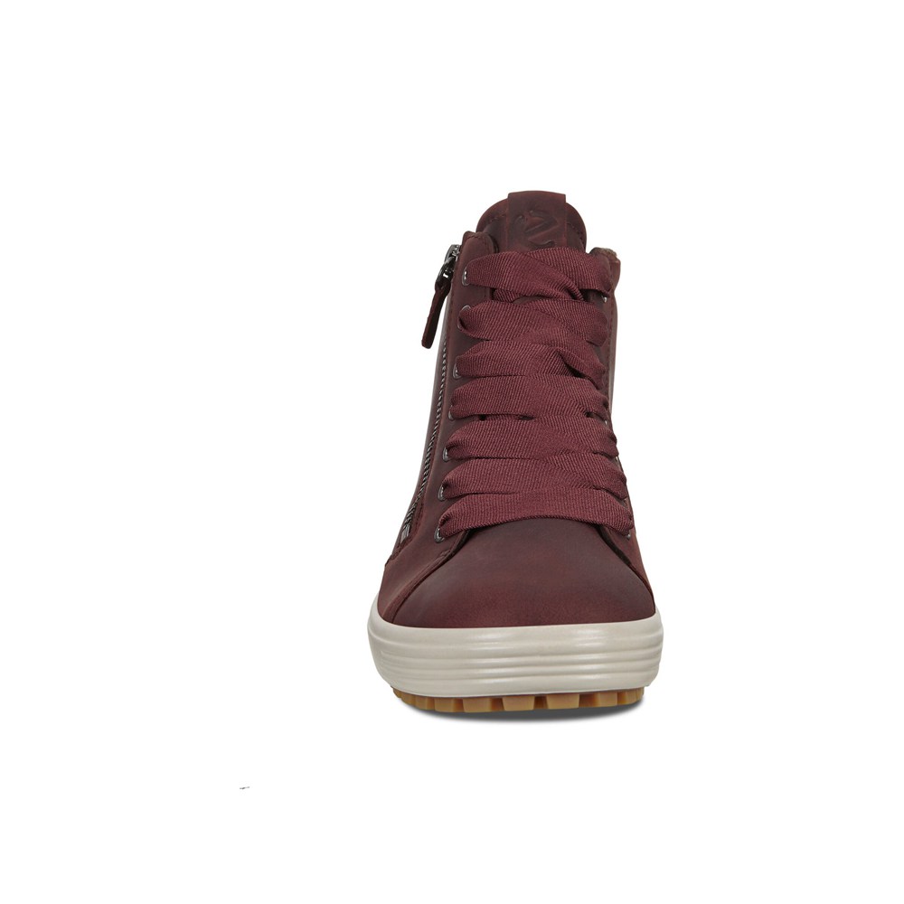 Womens Sneakers - ECCO Soft 7 Tred Gtx Hi - Burgundy - 3570ETAVP